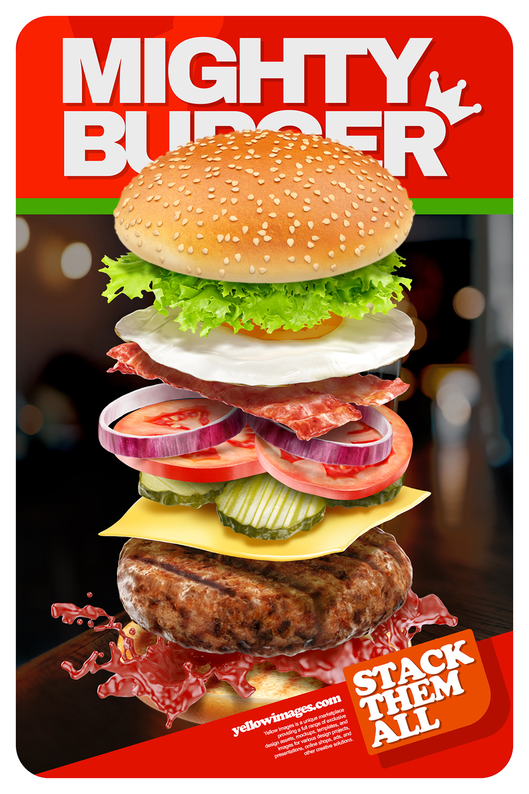 Background For Burger Poster