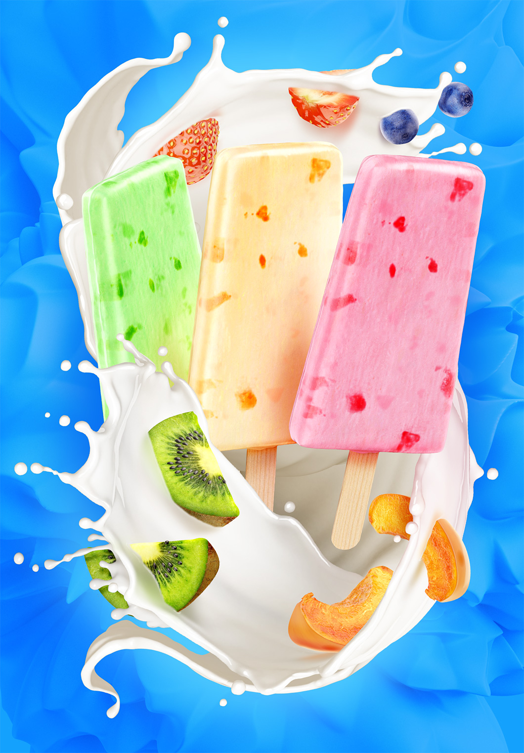 Download How To Make A Juicy Ice Cream Poster On Yellow Images PSD Mockup Templates