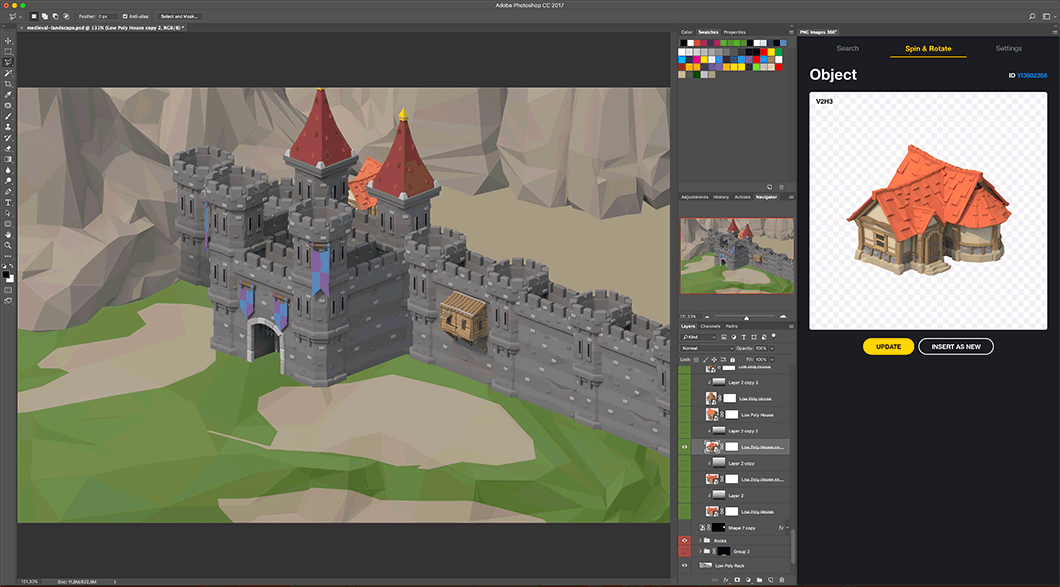 how-to-build-your-own-medieval-low-poly-city-on-yellow-images