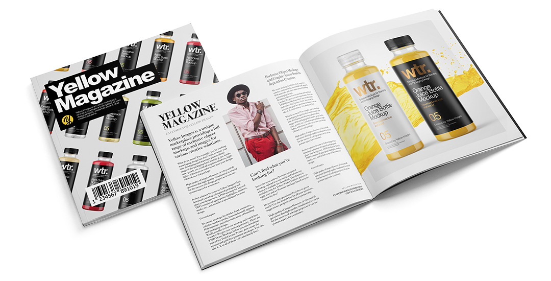 Download Realistic Magazine Mockup Yellowimages