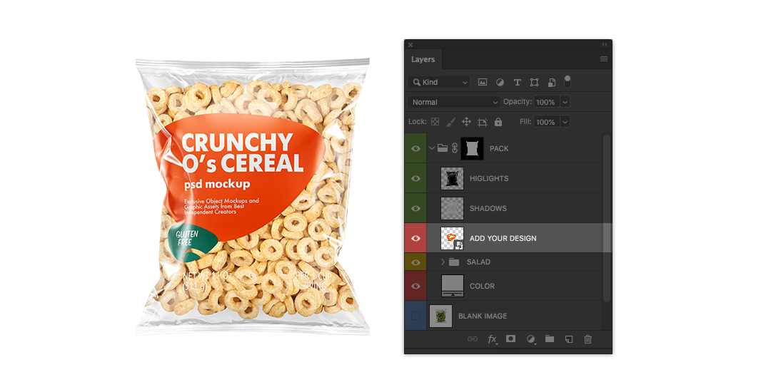 Download How To Edit The Plastic Bag With Corn Salad Mockup On Yellow Images Yellowimages Mockups