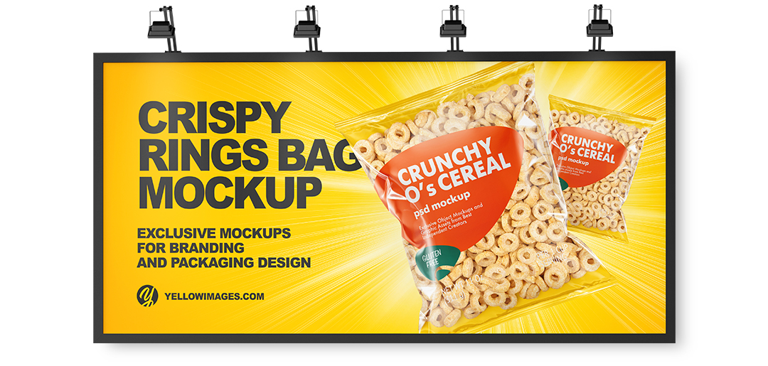 Download How To Edit The Plastic Bag With Corn Salad Mockup On Yellow Images